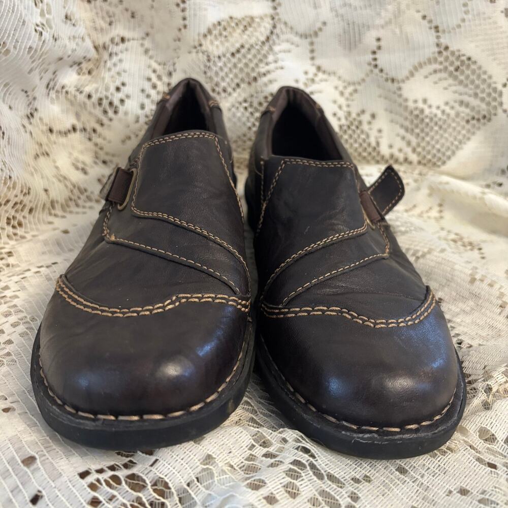 Clarks Nikki Studio Women's US 10 M Brown Leather Walking Shoes